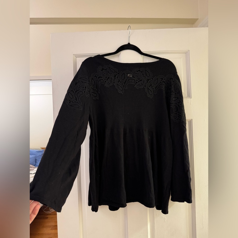 Style & Co Black Embellished Sweater